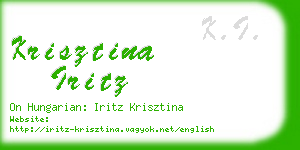 krisztina iritz business card